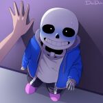 1:1 1:1_aspect_ratio 1boy 2d 2d_(artwork) adorable animated_skeleton artist_name blue_blush blue_hoodie blue_jacket blush bottom_sans clothed cute cute_male digital_media_(artwork) doiduh dominant_pov duplicate from_above hand hooded_jacket hoodie humanoid jacket kabedon looking_at_viewer lower_resolution_duplicate male male_focus monster monster_boy pink_slippers pov sans sans_(undertale) skeleton slippers smaller_male solo_focus submissive submissive_male surprised surprised_expression sweat tumblr uke_sans undead undertale undertale_(series) video_game_character video_games wall wall_(structure)