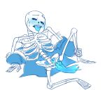  animated_skeleton artist_request blue_blush blue_jacket blue_tongue blush bottom_sans disembodied_hand grabbing_own_leg groping hand jacket looking_down monster nude off_shoulder off_shoulders sans sans_(undertale) skeleton solo_focus submissive tongue tongue_out touching_crotch uke_sans undead undertale undertale_(series) white_background 