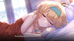 big_breasts blonde_hair blue_eyes cute dungeon game_cg hanabi_fuusen mango_party nipples sleeping take_me_to_the_dungeon una_(take_me_to_the_dungeon) video_game_character