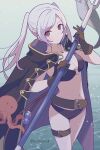 1girl 1girl 1girl 343rone alluring alternate_costume belt bikini breasts female_only fire_emblem fire_emblem_awakening fire_emblem_heroes nintendo official_alternate_costume purple_bikini purple_swimsuit robin_(fire_emblem) robin_(fire_emblem)_(female) robin_(summer)_(fire_emblem)_(female) swimsuit