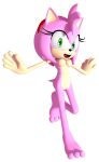  1girl 3d 3d_(artwork) amy_rose anthro barefoot big_breasts breasts feet furry green_eyes hedgehog hedgehog_humanoid navel nipples nude pussy pussy rarequinez sega simple_background sonic_the_hedgehog_(series) white_background 