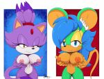  1girl 2017 anthro bigdon1992 blaze_the_cat blue_eyes blue_hair breasts cat digital_media_(artwork) fan_(disambiguation) fan_character feline furry invalid_tag mammal mouse nipples nude nyurora nyuroraxbigdon pinup pose pussy rodent sega smile sonic_(series) sonic_fan_character sonic_fancharacter sonic_oc video_games yellow_eyes 