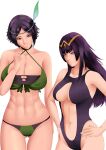  2_girls alluring arant_king athletic_female big_breasts bikini cleavage female_abs fire_emblem fire_emblem_awakening fire_emblem_heroes fit_female milf mother_&amp;_daughter noire_(fire_emblem) noire_(summer)_(fire_emblem) swimsuit tharja tharja_(fire_emblem) 