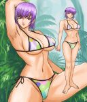 1girl alluring ayane ayane_(doa) bad_id bad_pixiv_id big_breasts bikini breasts dead_or_alive dead_or_alive_2 dead_or_alive_3 dead_or_alive_4 dead_or_alive_5 dead_or_alive_6 dead_or_alive_xtreme dead_or_alive_xtreme_2 dead_or_alive_xtreme_3_fortune dead_or_alive_xtreme_beach_volleyball dead_or_alive_xtreme_venus_vacation ibanen jungle nature purple_hair red_eyes side-tie_bikini_bottom swimsuit tecmo