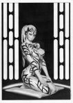 1_female 1_girl 1girl alien breasts darth_talon female female_alien monochrome nude star_wars twi'lek