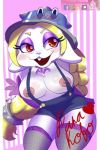 1girl 2018 anthro areolae areolae_slip better_version_at_source blonde_hair breasts broodal broodals clothed clothes clothing female female_only furry hariet_(mario) ineffective_clothing lagomorph looking_at_viewer low_res lowres mammal mario_(series) nintendo nipples no_bra open_mouth overalls rabbit red_eyes smile stockings super_mario_bros. super_mario_odyssey tagme video_games vikhop