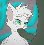 1girl anthro cat dreamkeepers erection feline fellatio furry gif loop male male/female mammal nude oral oral_penetration penetration penis remarkably_average saliva sex tekra_(dreamkeepers)