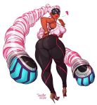 arms_(game) big_ass dark-skinned_female dark_skin nintendo tangobat twin_tails twintelle wide_hips