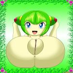 1girl 1girl anus cosmo_the_seedrian flora_fauna green_hair hair high_res humanoid nobody147 not_furry nude open_mouth plant pussy sega