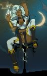 1girl dark-skinned_female dark_skin electricity elmrtev female female_only marvel solo storm_(x-men) toenails toes x-men