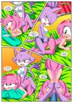 amy_rose bbmbbf blaze_the_cat burning_love mobius_unleashed palcomix sega