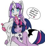 1girl 2018 anthro anthrofied areola breasts cutie_mark daughter dialogue duo english_text equine friendship_is_magic furry gif hair horn long_hair mammal milf mother_&_daughter multicolored_hair my_little_pony nipples parent simple_background text tolsticot tongue tongue_out twilight_sparkle_(mlp) twilight_velvet_(mlp) two_tone_hair unicorn white_background