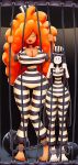  ball ball_and_chain big_breasts breasts chains cleavage deviantart female jail original_character powerpuff_girls prison prison_outfit prisoner ragadabah_(artist) sara_bellum yuri 