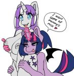 2018 2girls animated anthro anthrofied areola breasts cutie_mark daughter dialogue duo english_text equine friendship_is_magic furry gif hair horn lactating lactation long_hair mammal milf milk mother_&_daughter multicolored_hair my_little_pony nipples parent simple_background text tolsticot tongue tongue_out twilight_sparkle_(mlp) twilight_velvet_(mlp) two_tone_hair unicorn white_background