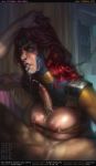  breasts collar cum cum_on_breasts cum_on_face exposed_breasts forced hair_grab jean_grey male/female marvel paizuri penis_between_breasts red_hair sabudenego_(artist) sexarcade x-men 