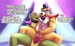 2020 2boys absurd_res alligator alligatorid anthro bear black_eyes black_nose blue_eyes bow_tie choker clothing comic crocodilian dialogue duo english_text eyewear fapping five_nights_at_freddy's five_nights_at_freddy's:_security_breach foreskin freddy_(fnaf) fur gay genitals glamrock_freddy_(fnaf) glasses green_body green_fur half-closed_eyes hat headgear headwear hi_res humanoid_genitalia humanoid_penis jewelry male male/male male_on_bottom male_on_top mammal masturbation montgomery_gator_(fnaf) narrowed_eyes necklace nipples on_bottom on_top open_mouth penetrated penetration penile penile_masturbation penis profanity red_hair reptile reverse_cowgirl_position ridged_penis scalie sex sharp_teeth slit star_glasses teeth text thekinkybear tongue tongue_out top_hat uncut ursid video_games yaoi yellow_body yellow_fur