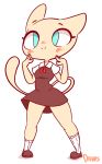 1girl blue_eyes blush cute diives embarrassed gif hot mew no_panties pokemon pussy sexy smile tail upskirt