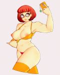 big_breasts big_nipples bra cropped_legs glasses mitalice panties scooby-doo selfpic thighhighs thighs velma_dinkley