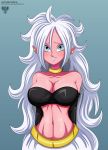 alcasar-reich alcasar-reich_(artist) android android_21 big_breasts breasts cleavage dragon_ball dragon_ball_fighterz dragon_ball_super dragon_ball_z female majin majin_android_21 solo