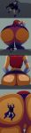 1girl ass big_breasts breasts come_hither dat_ass dc_comics dc_comics edit forehead_jewel from_behind grey_skin huge_ass leaning leaning_forward leotard naughty_face panties purple_eyes purple_hair pussy raven_(dc) ravenravenraven shiny shiny_hair shiny_skin short_hair smile starfire teen_titans wedgie