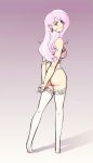 1girl ass bra female female_only fleur_de_lis_(mlp) friendship_is_magic full_body humanized lingerie looking_back my_little_pony panties scorpdk slim solo_female standing stockings