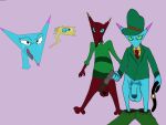 2020 2boys animal blue_eyes blue_fur cartoon_network cat cat_thieves_(courage_the_cowardly_dog) courage_the_cowardly_dog cum cum_in_penis gay green_eyes gun hairy_penis illegaleel king_ramses_curse looking_away male male/male male_cat open_mouth penis red_fur sweater tears thief tongue tongue_out trousers_down weapon yaoi