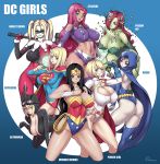  8girls batman_(series) catwoman dat_ass dc dc_comics diana_prince harleen_quinzel harley_quinn kara_zor-el kara_zor-l karen_starr koriand&#039;r onomeshin pamela_isley poison_ivy power_girl rachel_roth raven_(dc) selina_kyle starfire supergirl superman_(series) teen_titans wonder_woman wonder_woman_(series) 