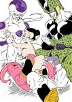  cell chichi cum cum_in_orifice double_penetration dragon_ball dragon_ball_z fellatio frieza majin_buu oral sex 