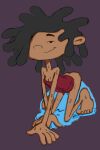  barefoot codename:_kids_next_door cree_lincoln nude_towel wet_body 