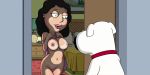 badbrains big_breasts bonnie_swanson brian_griffin erect_nipples family_guy flashing shaved_pussy tan_line