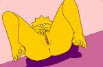 anus ass fingering gif legs_up lisa_simpson masturbation pussy the_simpsons