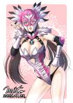  1girl alluring jaycee_(tekken) jewelry julia_chang luchadora_mask mito_(artist) namco necklace tekken tekken_tag_tournament_2 wrestling_gear 