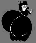 bald breasts butlova chubby chubby_female creepy_susie dancing dress goth hair happy huge_ass jiggle jiggling_ass pale_skin ribbon short the_oblongs twerking wedgie white_skin wig