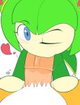 1girl cosmo_the_seedrian fellatio heart miles_"tails"_prower one_eye_closed oral penis pov pov_eye_contact sonic_x supersegasonicss