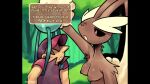 animated anthro dialogue furry gen_4_pokemon human lilmoonie lopunny male/female mp4 nintendo pokémon_(species) pokemon pokemon_(species) rape sound video