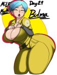  1girl 2022 5_fingers anime_milf ass big_ass big_breasts blue_hair breasts bulma_brief capsule_corporation_logo closed_eyes clothed_female cute dragon_ball dragon_ball_super dragon_ball_super:_super_hero female_focus female_only hands_on_breasts huge_ass jumpsuit jyto lipstick mature mature_female milf pink_lipstick seductive sexy sexy_ass sexy_body sexy_breasts sexy_pose short_hair solo_female solo_focus tagme thick_thighs wide_hips yellow_jumpsuit 