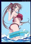 big_breasts big_breasts bikini bikini_bottom bikini_top blue_eyes getsuyoubi_no_tawawa hentai long_hair pigtails red_bikini swimming water