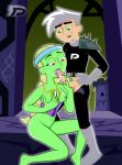 amulet breast_grab breasts corset cum cum_on_face danny_fenton danny_phantom danny_phantom_(character) darkdp dora_mattingly facial fellatio ghost handjob nude on_knees oral princess_dorathea