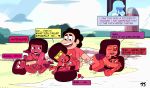 1girl army_(steven_universe) baseball_bat black_hair cartoon_network doc_(steven_universe) eyeball_(steven_universe) gem harem heart holding_hands jonnyjonnino leggy_(steven_universe) male multiple_girls navy_(steven_universe) penis ruby_(gem_species) ruby_(steven_universe) ruby_eyeball saliva saliva_trail sapphire_(steven_universe) sex skin small_breasts steven_quartz_universe steven_universe sweat sweating text