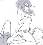 alekreyes bakugou_katsuki boxers breasts couple erection facesitting katsuki_bakugo licking_pussy looking_at_partner monochrome my_hero_academia ochako_uraraka pussy pussylicking uraraka_ochako