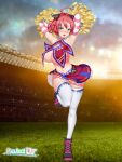 1girl big_ass big_breasts blush cheerleader cheerleader_outfit jessie_(project_qt) nutaku project_qt