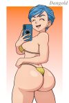 1girl anime_milf ass big_ass bikini blue_hair breasts bubble_ass bubble_butt bulma_brief clothed_female dangold dat_ass dragon_ball dragon_ball_super dragon_ball_super:_super_hero female_focus female_only mature mature_female milf sexy sexy_ass sexy_body short_hair solo_female solo_focus taking_picture