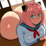 1girl ai_generated anya_forger ass big_ass breasts fundoshi fundoshilover101 huge_ass spy_x_family