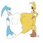 1girl 2_girls animatronic chicken drawferno2003 five_nights_at_freddy's five_nights_at_freddy's_2 jenny_wakeman multiple_girls my_life_as_a_teenage_robot robot scottgames toy_chica_(fnaf) vore vore_belly vore_sex