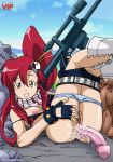 anal_insertion dildo looking_at_viewer palcomix_vip red_hair rifle tengen_toppa_gurren-lagann yoko_littner