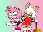 2girls amy_rose amy_rose_(cosplay) cosplay female pillothestar rouge_the_bat rouge_the_bat_(cosplay) sega sonic_the_hedgehog_(series) tagme