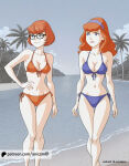 2girls ai_generated anicom61 bikini daphne_blake female hanna-barbera scooby-doo tagme velma_dinkley warner_brothers