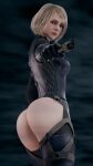1girl 1girls 3d ashley_graham ashley_graham_(ella_freya) ass ass_exposed big_ass biohazard biohazard_4 blonde_female blonde_hair capcom clothing dat_ass docni eyelashes green_eyes gun high_res jill_valentine_(cosplay) jill_valentine_bodysuit legs light-skinned_female light_skin medium_hair resident_evil resident_evil_4 resident_evil_4_(remake) resident_evil_4_remake tagme thick thick_ass thighs twitter