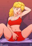  atryl crop_top king_of_the_hill legs_apart luanne_platter masturbation shorts thighs wet 