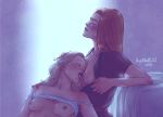  2_girls 2girls breasts closed_eyes exposed_breasts ginny_weasley harry_potter luna_lovegood multiple_girls nipple_licking no_bra partially_clothed upthehill yuri 